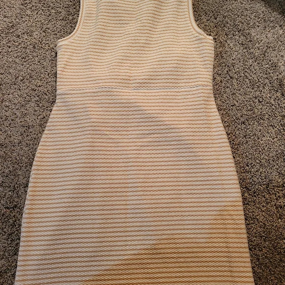 LOFT Tan Striped Mini Dress - Picture 3 of 6